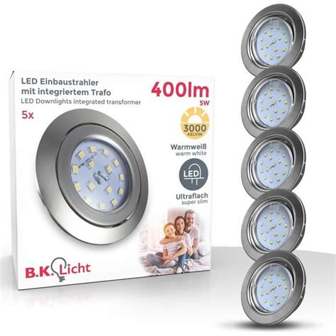 Lot De 5 Spots Led Encastrables Ultra Plats Orientables Spots Salon