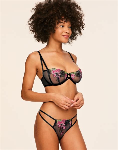 Jayda Floral Black Unlined Balconette A Dd Adore Me