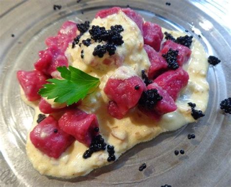 Gnocchi Di Barbabietola Rossa Con Uova Di Lompo Francesca Lupo