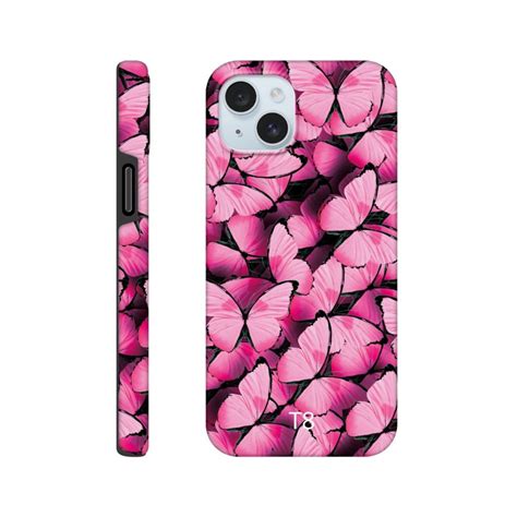 Pink Butterfly Phone Case For Iphone 15 Cased 14 13 Pro Casing Iphone