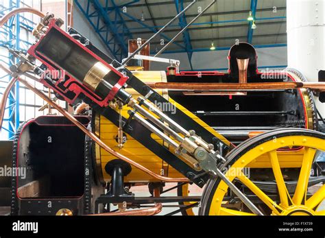 Replica Part Sectioned Of Stephenson S Rocket Locomotive At The National Railway Museum City