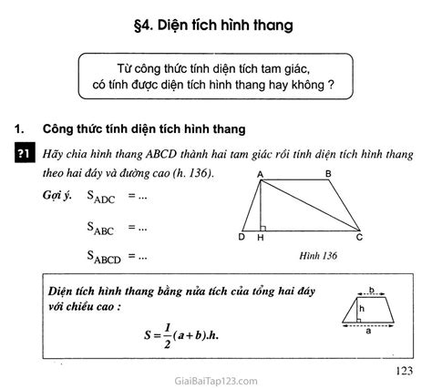 Tính diện tích hình thang: Bí quyết tính nhanh và chính xác [Cẩm nang ...