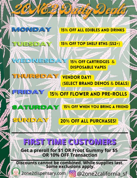 Cannabis Deals & Events — 2one2 San Francisco Dispensary