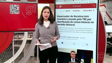 Vídeo G1 em 1 minuto Mandato cassado em Roraima e apoio a Larissa