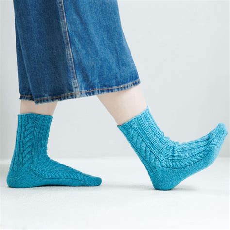 Free Knit Pattern For Patons Toe Up Cabled Socks Knitting Bee