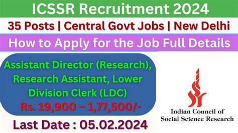 ICSSR Recruitment 2024 35 Regular Basis Jobs In Tamil Fresher Jobs