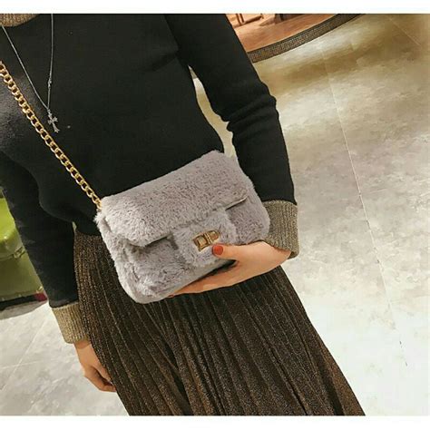 Jual Abraar Kadabra Tas Wanita Selempang Bulu Bbao Sling Bag Bulu Tas