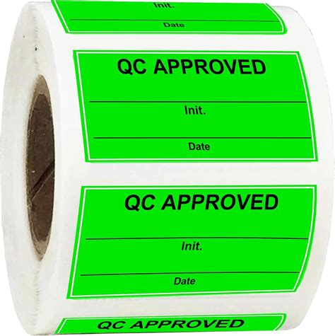 QC Approved Labels 2 x 1 Green Quality Control Philippines | Ubuy