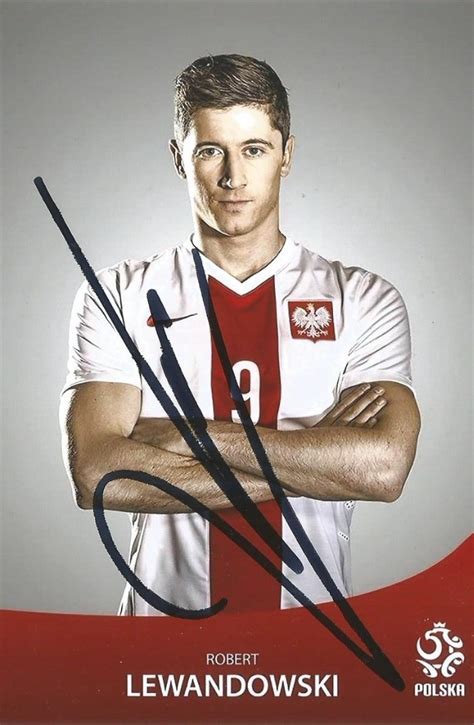 Robert Lewandowski Autograf Polska Fc Barcelona Warszawa Kup