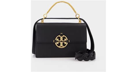 Tory Burch Miller Small Flap Shoulder Bag In Black Lyst Canada