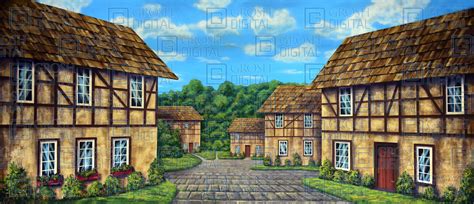 European Village Projected Backdrops - Grosh Digital