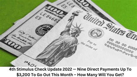 4th Stimulus Check Update 2022 — Nine Direct Payments Up To 3200 To