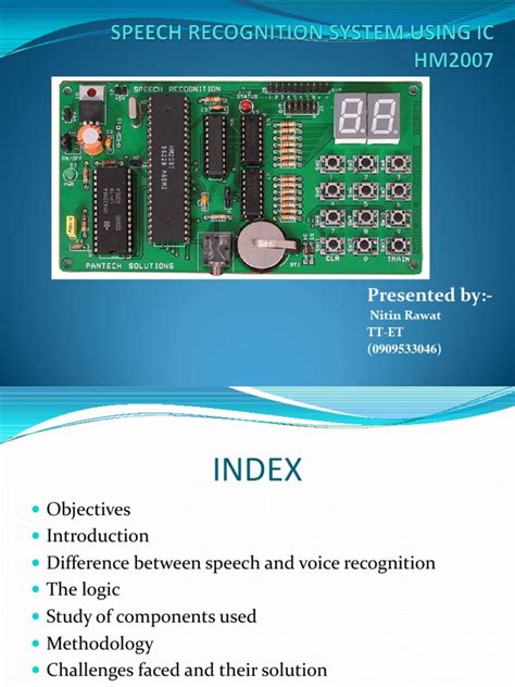 Speech Recognition System Using Ic Hm2007 Pdf Speech Recognition