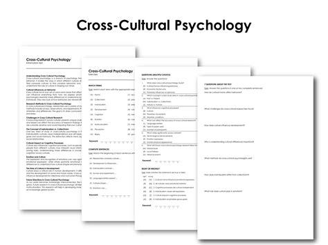 Cross Cultural Psychology Made By Teachers