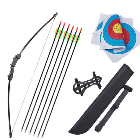 15lbs Archery Takedown Recurve Bow and 6x Arrows Set for Kids Garden G ...