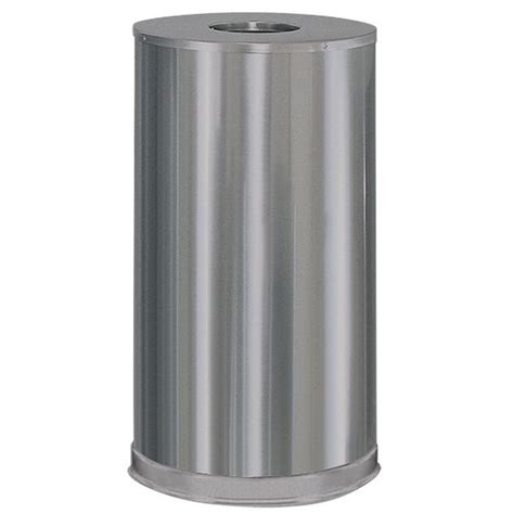 Rubbermaid Fgcc Sssgl Metallic Round Open Top Satin Stainless Steel