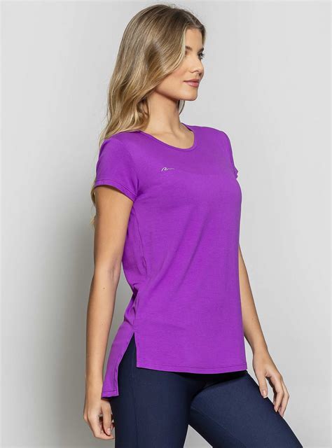 Blusa Alongada Roxo Run More