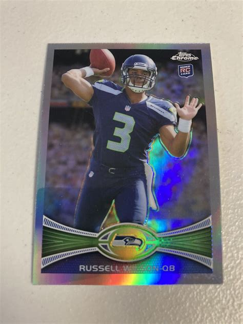 2012 Topps Chrome Refractor Russell Wilson 40 Rookie RC Seahawks EBay