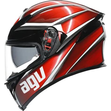 Casco Integrale AGV K5 S MPLK MULTI TEMPEST In Fibra Nero Rosso