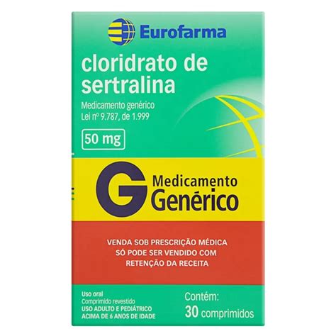 Sertralina Eurofarma 30 Comprimidos 50mg Formula Dos Gigantes