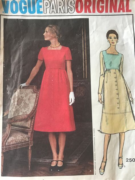 Vogue Paris Original Dress Pattern By Guy Larochevogue Etsy Australia