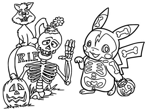 Cute Pokemon Halloween Coloring Page - Free Printable Coloring Pages ...