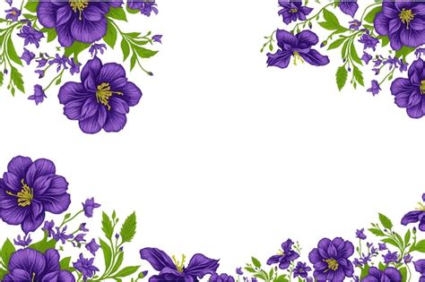 Hermoso Fondo De Flores Dibujo A Mano Vector Premium