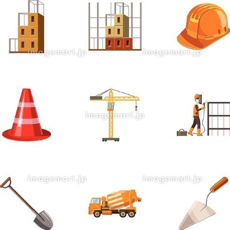 Construction icons set cartoon styleのイラスト素材 188445877 イメージマート