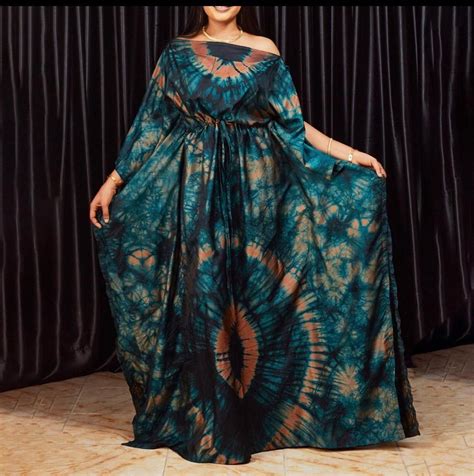 Trendy Boubou Style In Silk Adire Material Kaftan Styles Latest