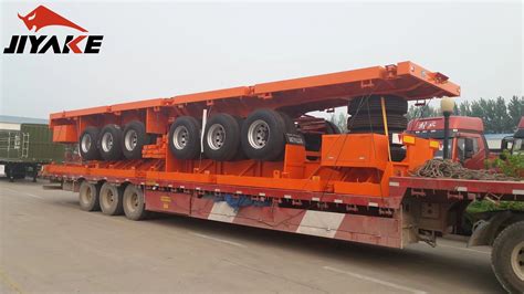 Axle Shipping Container Transportation Flat Bed Semi Trailer