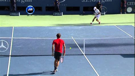 Novak Djokovic Incredible Backhand Pass Vs Roger Federer 1080p Hd Youtube