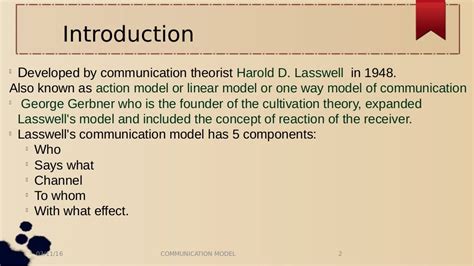 Lasswell communication model