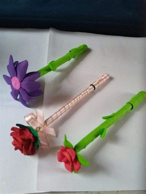 PROCEDIMIENTO BOLIGRAFOS DECORADOS CON FLORES Manualidades Dibujos