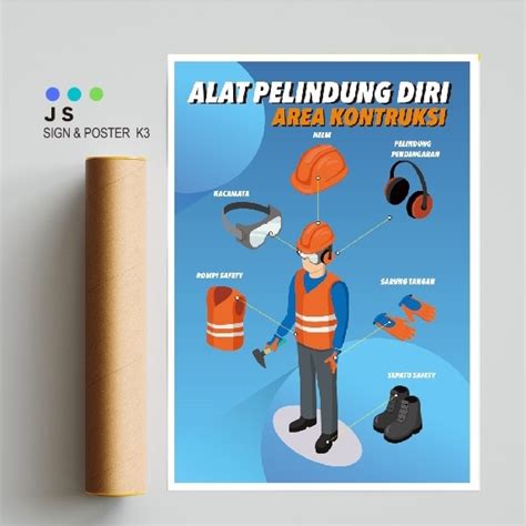 Jual POSTER SAFETY K3 APD KONTRUKSI Shopee Indonesia