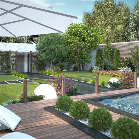 Small garden in a modern style | CGTrader