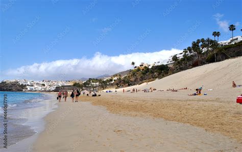 View Of The White Buildings On The Rocky Shore Of Morro Jable And The