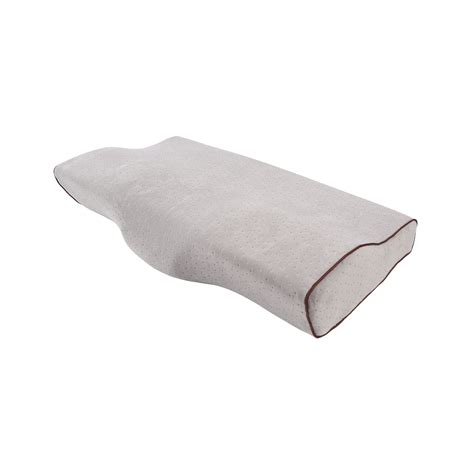 Cervical Support Pillow Polyester Fiber Relieve Cervical Pressure Grey Ergonomic Neck Support