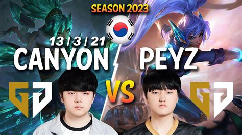 GEN Canyon Vs GEN Peyz Canyon TALIYAH Vs Peyz NIDALEE Jungle Patch