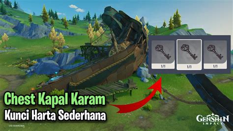 Chest Kapal Karam Lokasi Kunci Harta Sederhana Genshin Impact