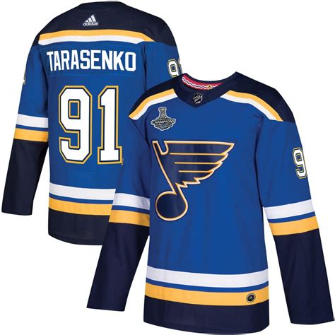 adidas Vladimir Tarasenko St. Louis Blues Blue 2019 Stanley Cup ...