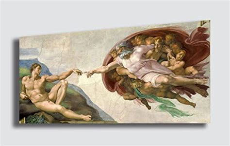 Quadro Michelangelo Buonarroti La Creazione Di Adamo Ed Eva Riproduzione Stampa Su Tela Quadri