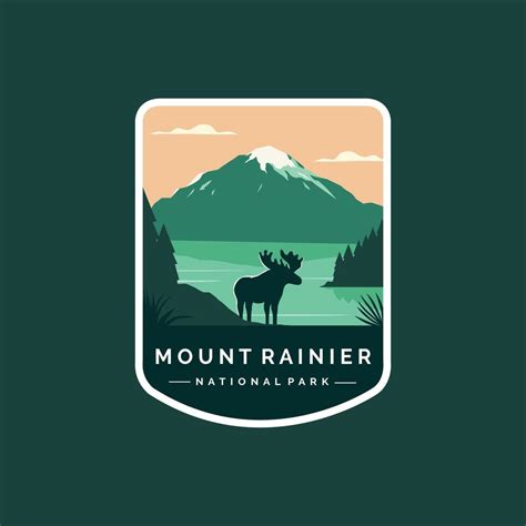 Mount Rainier National Park Emblem patch logo illustration 7067929 ...