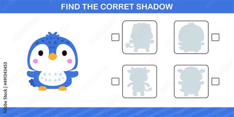 cute cartoon penguin.education paper game for kindergarten and preschool.cut and glue game for ...