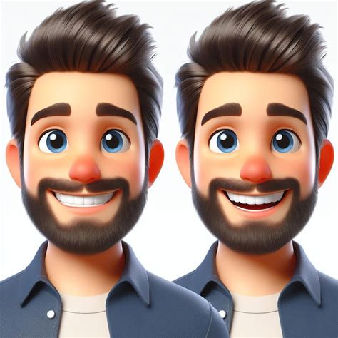 Un Hombre Con Barba Y Una Sonrisa Que Dice He S Sonriendo Un Dibujo