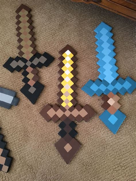 How To Make Diy Minecraft Swords From Cardboard Artofit