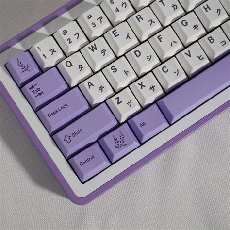 116PCS GMK Lavender Theme Keycaps Set Purple Keycap Japanese Keycap