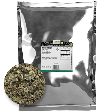 Dried Mullein Leaf Kosher 16 Oz Bulk Bag Mullein Loose Leaf For