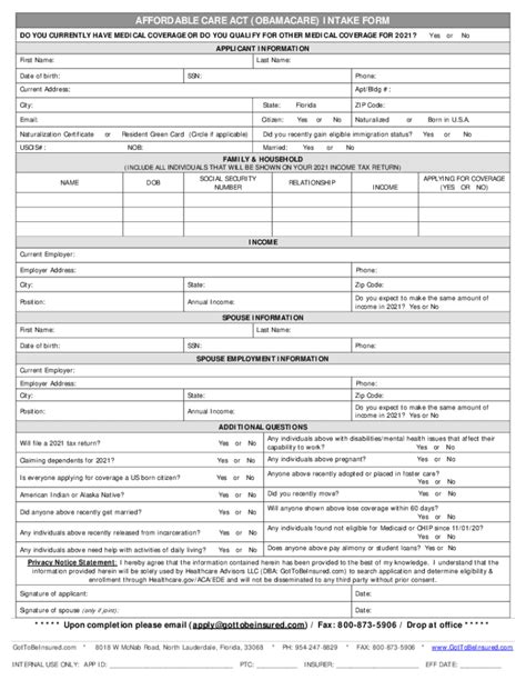 Fillable Online Aca Intake Form Eng Fax Email Print Pdffiller