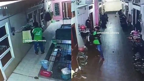 Viral Pria Berjaket Ojol Terekam Cctv Curi Pakaian Dalam Wanita