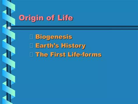 Ppt Origin Of Life Powerpoint Presentation Free Download Id9290580